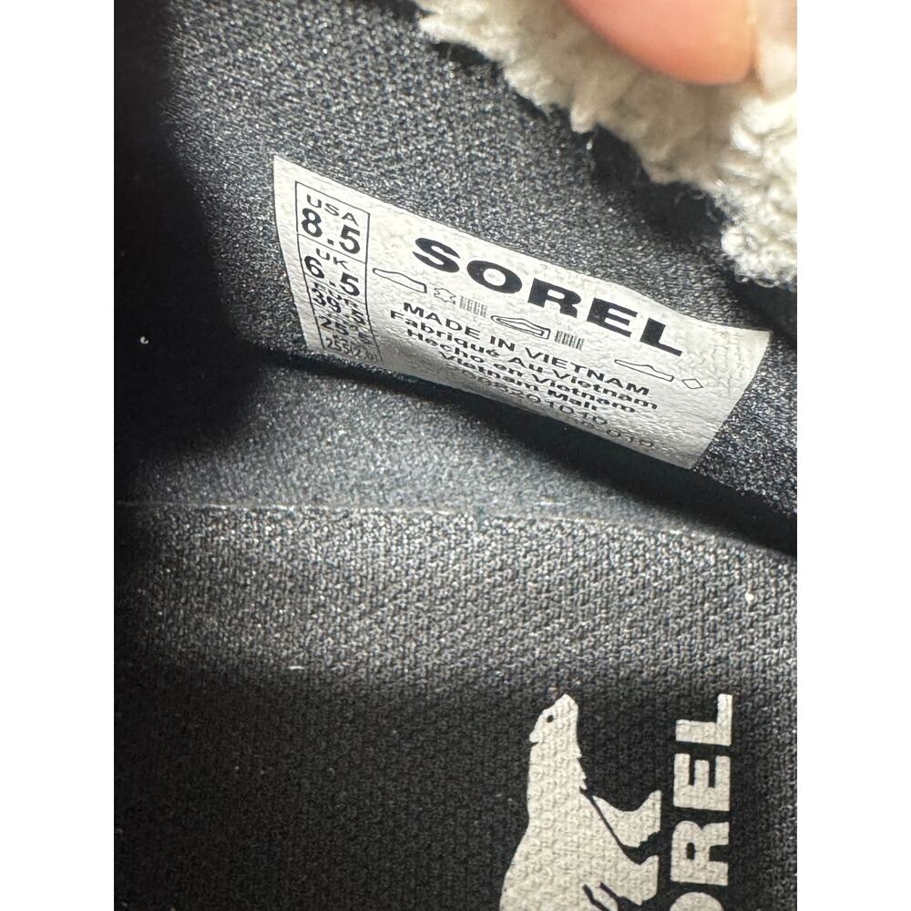 Sorel Out 'N About IV Mid Sneakers Womens 8.5 Black/Sea Salt Waterproof Mid Top - Picture 13 of 15